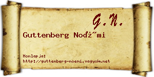 Guttenberg Noémi névjegykártya